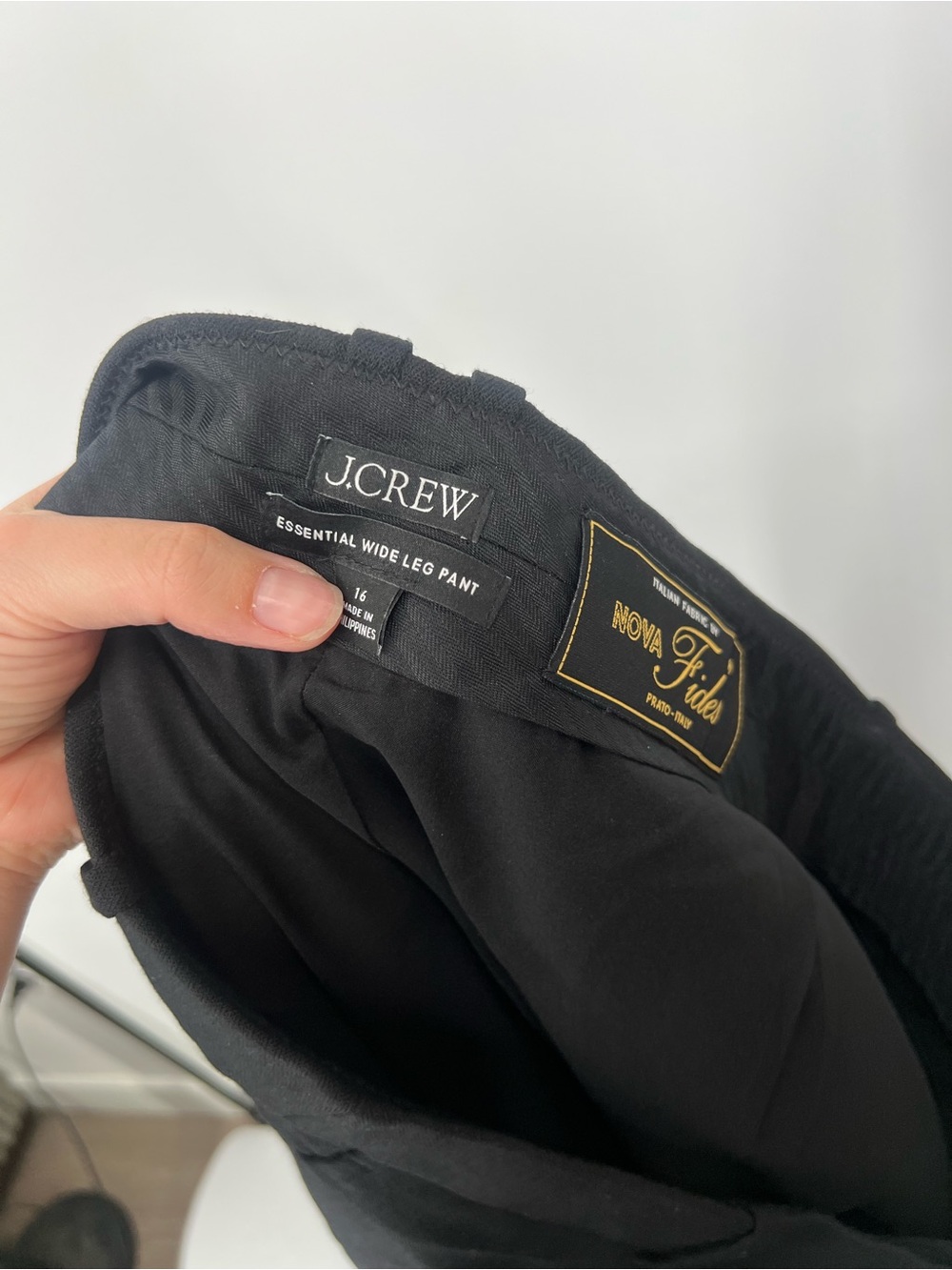 J. Crew Wide-Leg Essential Pants in Black Italian City Wool Blend - Picture 5 of 7